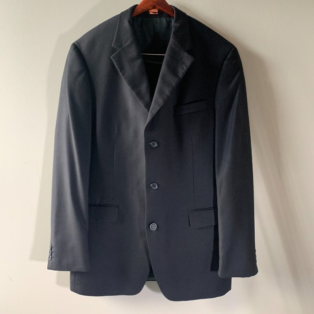 Andrew‎ Fezza Men's Brown Solid Wool Cashmere Blazer Sport Coat 42L *Super 100*